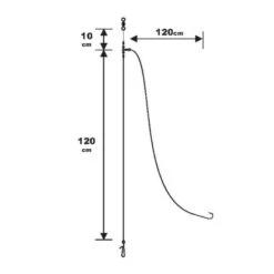 Sunset BDL Surfcasting RS Competition Special Long Distance Fluorocarbon Rig 0,60mm 130cm + 0,35mm 120cm Size 1/0